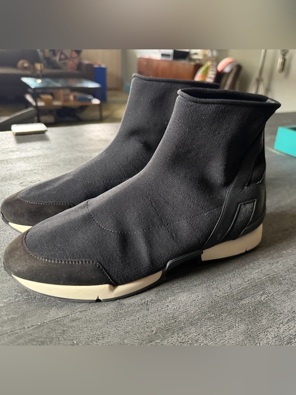 Hermés Knit and Leather sock sneakers